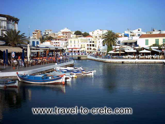 Agios Nikolaos - Boats at sunset