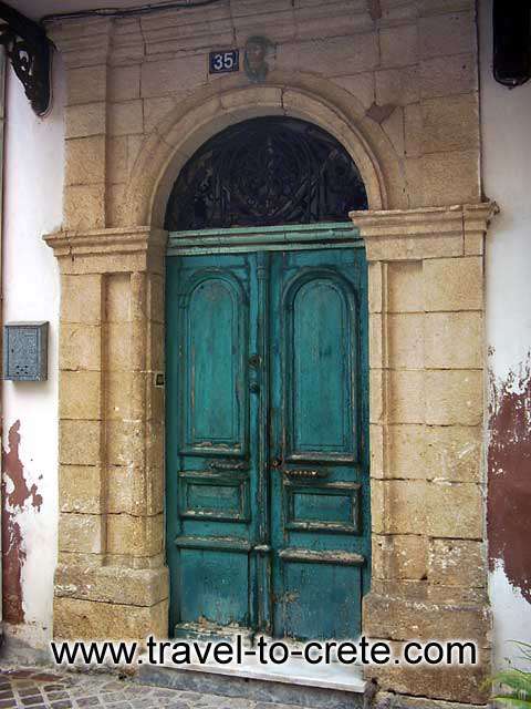 CHANIA TOWN - A house door in Chania old town