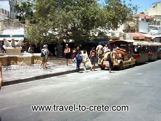 HERAKLION - The small train that makes the tour of the city