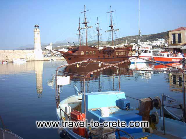 RETHYMNON - Ships and boats into Rethymnon port