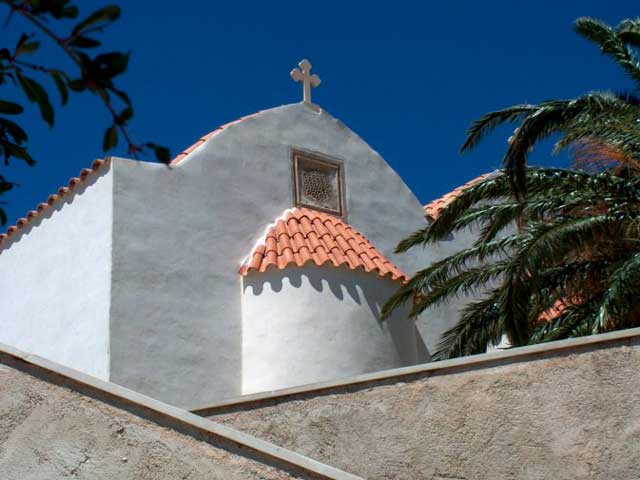 Moni Preveli - View of the church at the Preveli Monastery (southern Crete, Rethimno province)