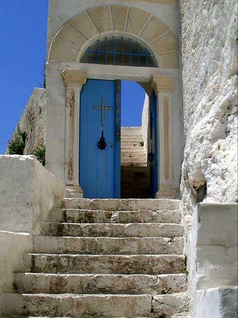 Stairway to Heaven - This is an entrance to Chrisoskalitisas Monastery on Western Crete. There is a legend that one of these steps is made of pure gold (monastery name translates as Golden Steps), but only the righteous person can see it.