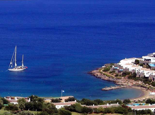 Sailboat - Sailboat at the bay of Elounda in Crete
 by George Pallas