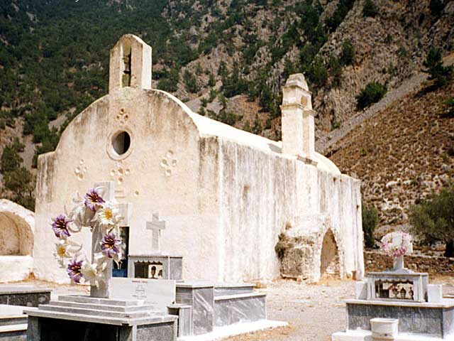 Church in Samaria Gorge - This is a church in the Gorge of Samalia on the Greek island of Crete.