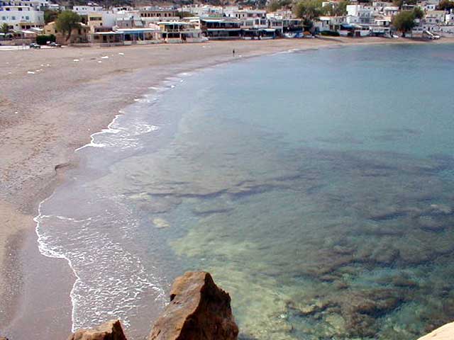 Matala - The beach of Matala, Crete is great! Photo taken from one of many caves in the hillside, which numerous hippies decided to make their home in the 60's. These caves are grave sites for ancient Romans.