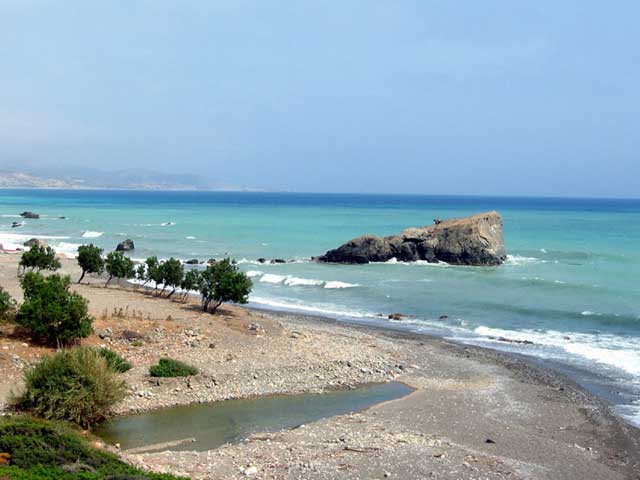 View of the beach - View of the beach on a windy day