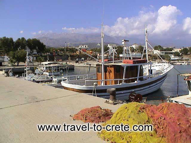 Agia Galini - Fishing boat and nets