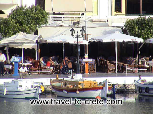 Agios Nikolaos - Fishing boats and coffee shops