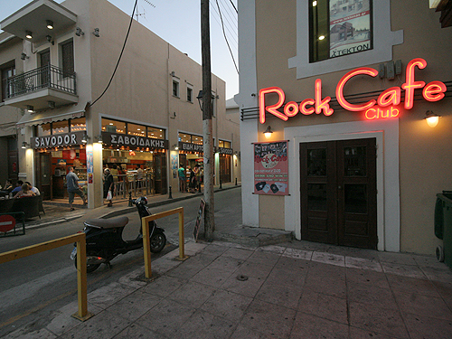 The entrance of Rock cafe club