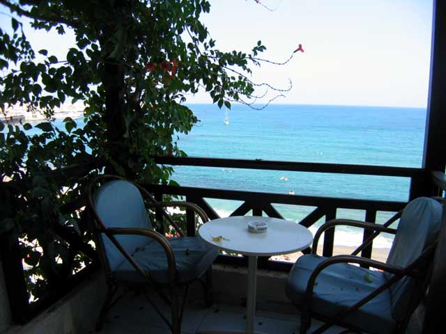 The room balcony of Flisvos Hotel CLICK TO ENLARGE