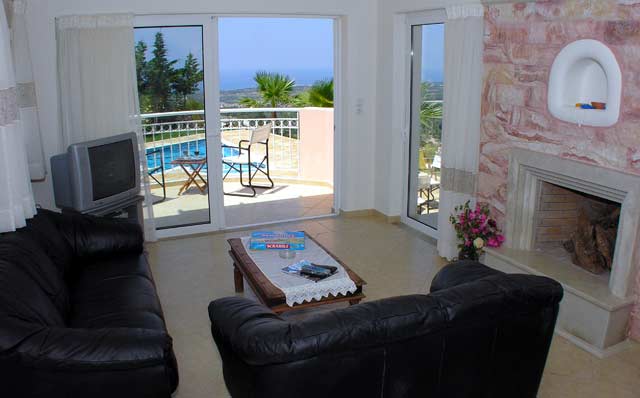 The view of the balcony of the Villa