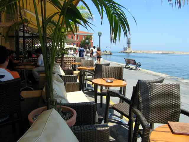 Kinimatografos Music Club - Cafe in old Venetian Port of Hania CLICK TO ENLARGE