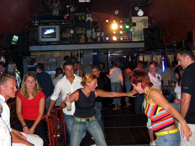 When the spirit is high in Klik Disco -  The Scandinavian Bar in the old port of Hania CLICK TO ENLARGE