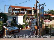 Outside view of Souroupo restaurant in Platanias - Hania - Crete