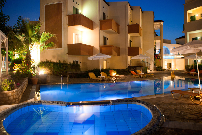 The swimming pool area of Dimitrios Village