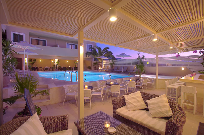 The swimming pool of La Stella Hotel Apartments and suites