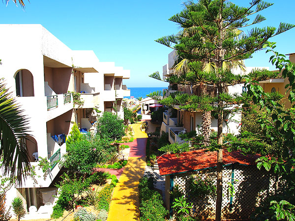 The lobby of Odyssia Beach Hotel