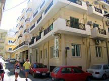 Outside view of Mirabello Hotel located  at the center of Heraklion - Crete