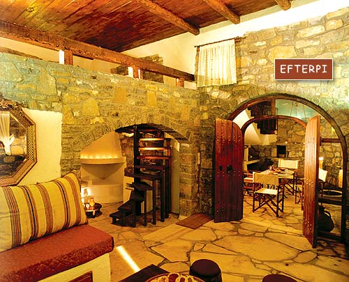 Inside view of Efterpi Villa of the traditional Homes of Crete CLICK TO ENLARGE