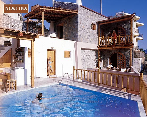 Outside view of Dimitra Villa of the traditional Homes of Crete CLICK TO ENLARGE