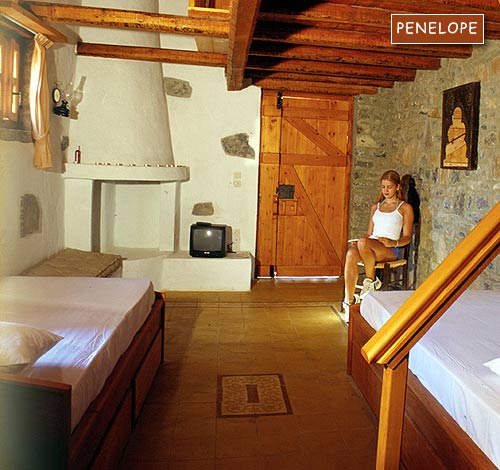 Inside view of Penelope Villa of the traditional Homes of Crete