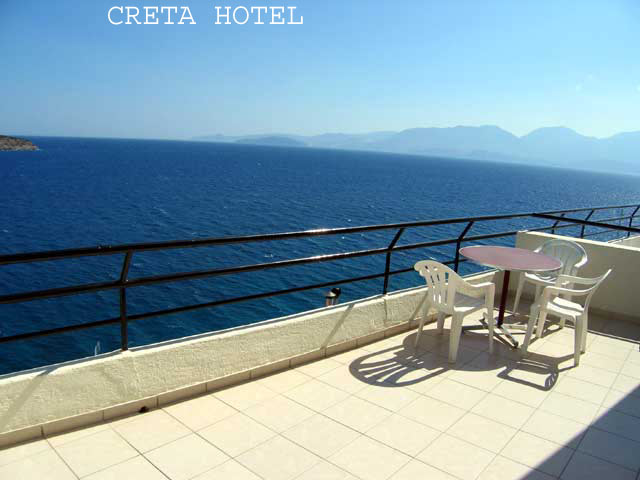 The balcony of an apartment of Creta hotel with sea view CLICK TO ENLARGE