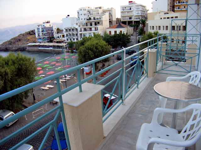 The balcony of Delta Hotel is viewing the kitroplatia beach and the sea CLICK TO ENLARGE