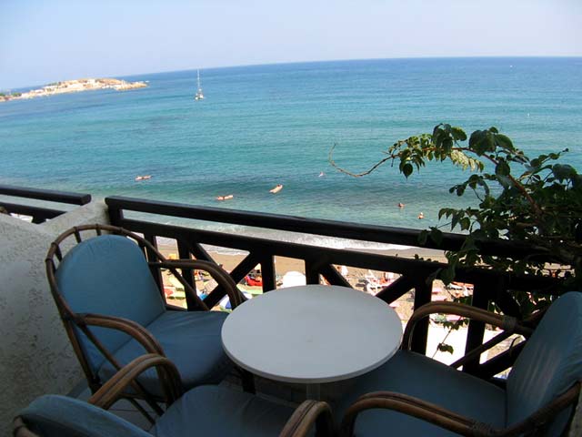 The room balcony of Flisvos Hotel