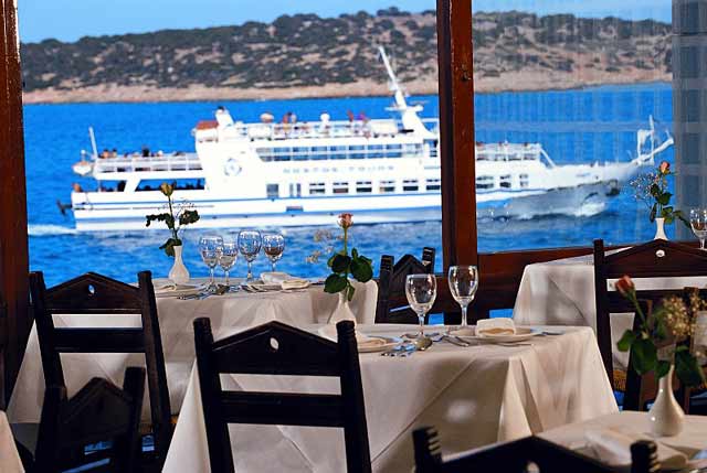 From the Restaurant of Coral Hotel you can enjoy the meal and the wonderful view