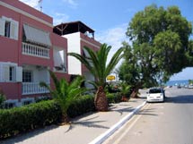 The outside view of Villa Naias Apartments in Hrissi Akti - Hania - Crete