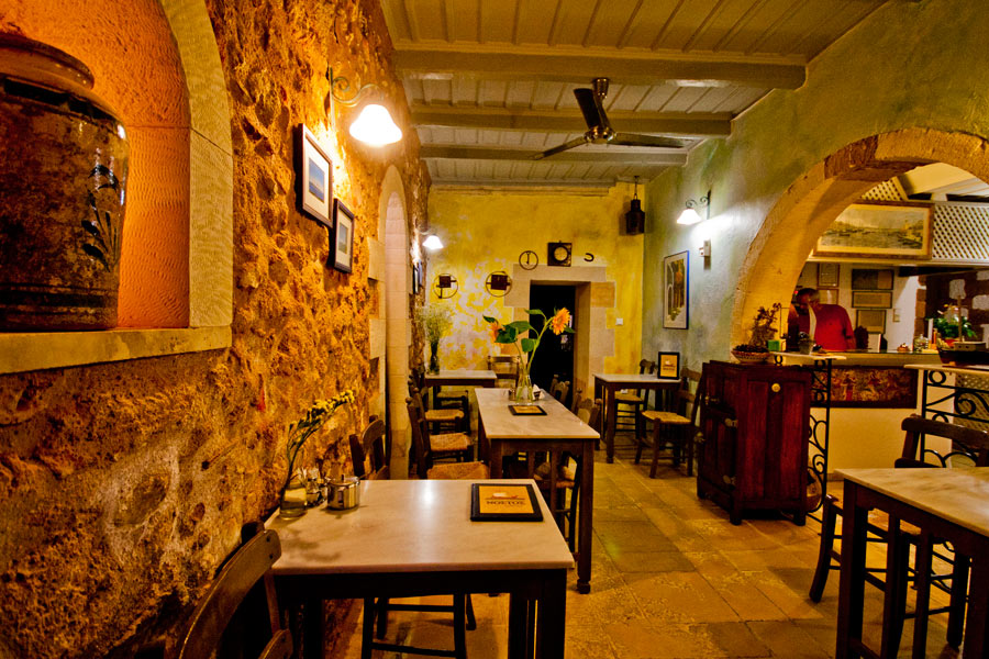 The bedroom of the mesonette of Nostos Hotel CLICK TO ENLARGE