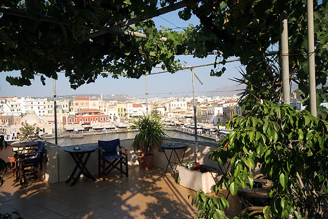 From the veranda of Amphora Hotel you can enjoy the fantastic view