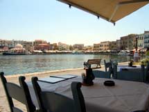 The Amphora Restaurant at the old Venetian port of Crete