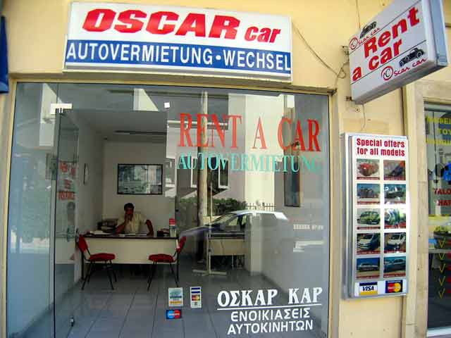 The Office of Oscar Rent a Car in Rethymno CLICK TO ENLARGE