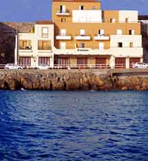 Outside view of the Nine Muses Hotel - apartments on Agios Nikolaos - Crete