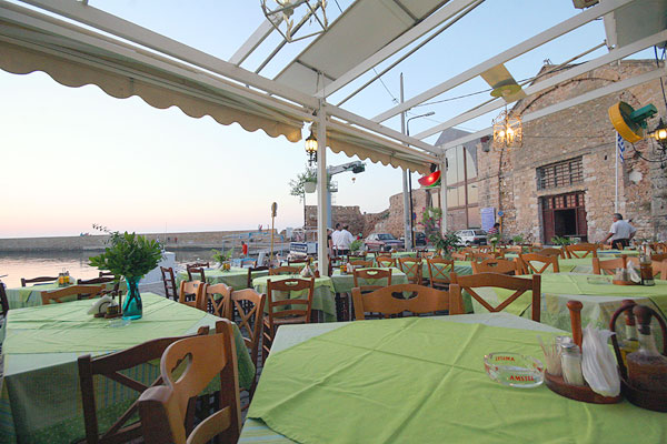 Antigoni Fish Restaurant - Tavern - Old Venetian Harbour - Hania - Crete. CLICK TO ENLARGE