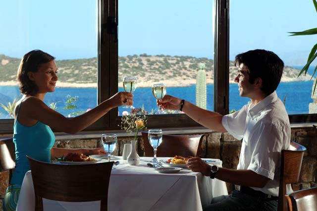 In the Restaurant of Hermes Hotel you can enjoy your meal and also the wonderful view