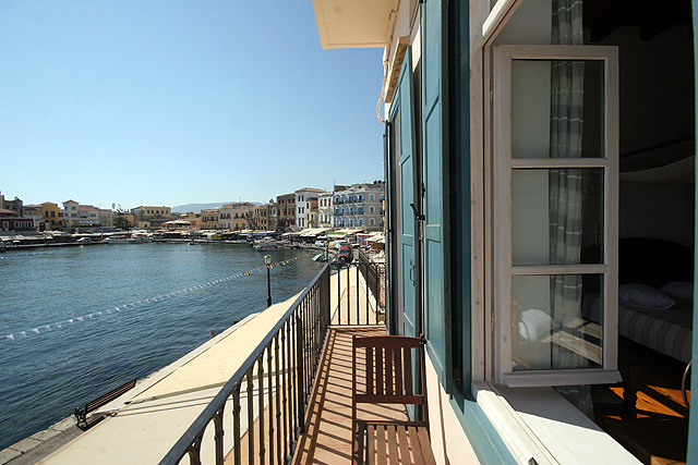 The apartment of Amphora Hotel with fire place CLICK TO ENLARGE