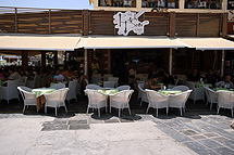 The Back door cafe in Old Venetian port of Hania - Crete