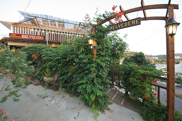 The outside view of Belvedere Restaurant - Tavern in ano Platanias - Hania - Crete